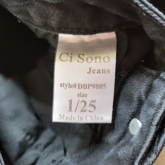 Ci Sono Distressed Black Stretch Skinny Jeans Women's Size 1 (25) - Picture 6 of 12